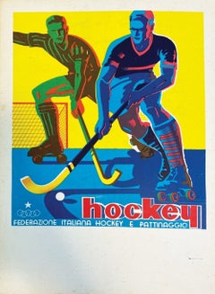 Roller Hockey Italy Original Poster, 1940