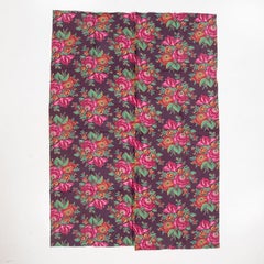 Roller Printed Cotton Panel, Made for Central Asian Markets  Mid 20th C.  Russia
