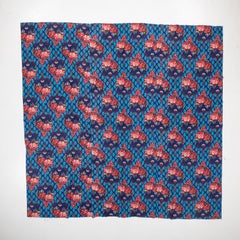 Roller Printed Cotton Panel, Made for Central Asian Markets  Mid 20th C.  Russia