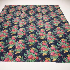 Roller Printed Cotton Panel, Made for Central Asian Markets  Mid 20th C.  Russia