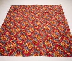Roller Printed Cotton Panel, Made for Central Asian Markets Mid 20th C. Russia