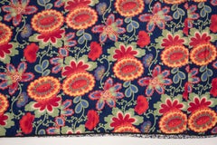 Roller Printed Cotton Panel, Made for Central Asian Markets Mid 20th C. Russia