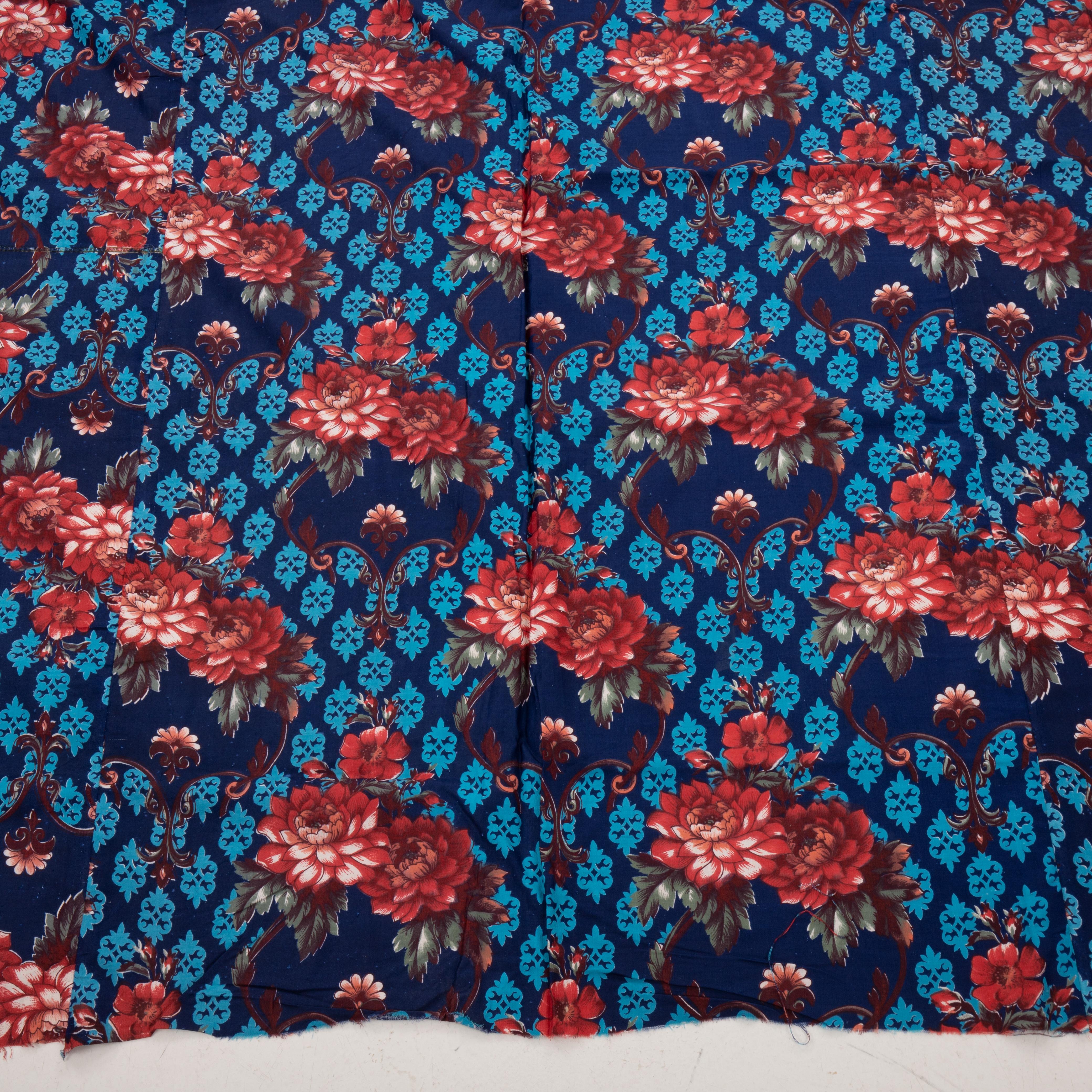 Kalamkari Roller Printed Cotton Panel, Made for Central Asian Markets  Mid 20th C.  Russia For Sale