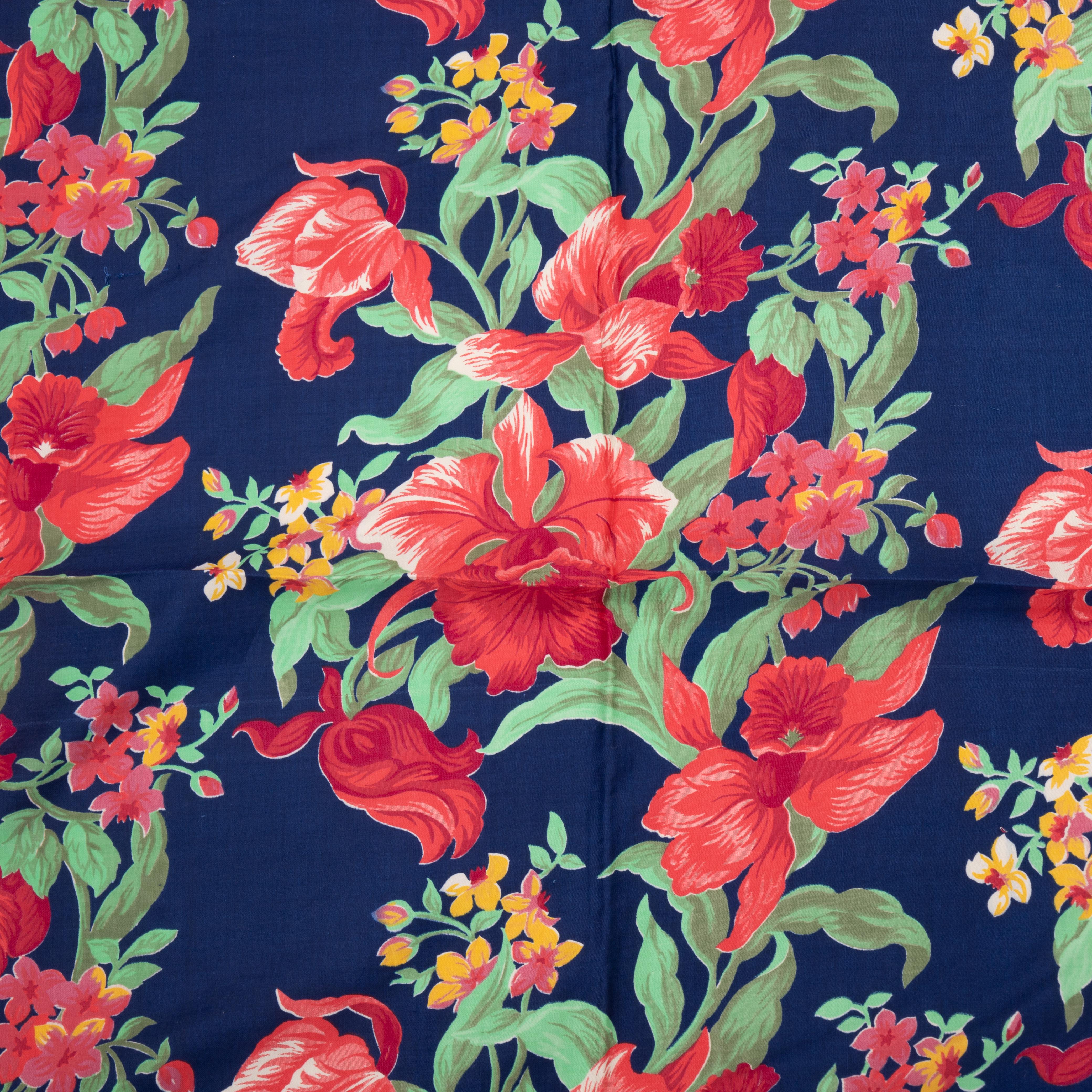 Panneau en coton imprimé enroulé, fabriqué pour les marchés d'Asie centrale  Mid 20th C. Russia Bon état - En vente à Istanbul, TR