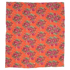 Panel de algodón estampado en rodillo, fabricado para los mercados de Asia Central  Mediados del siglo XX  Rusia