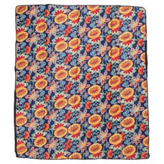 Panel de algodón estampado en rodillo, fabricado para los mercados de Asia Central Mediados del siglo XX Rusia