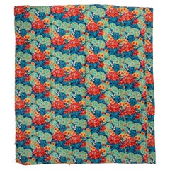 Panel de algodón estampado en rodillo, fabricado para los mercados de Asia Central Mediados del siglo XX Rusia