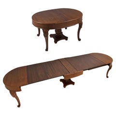 Mesa de comedor extensible con persiana en roble, 1930