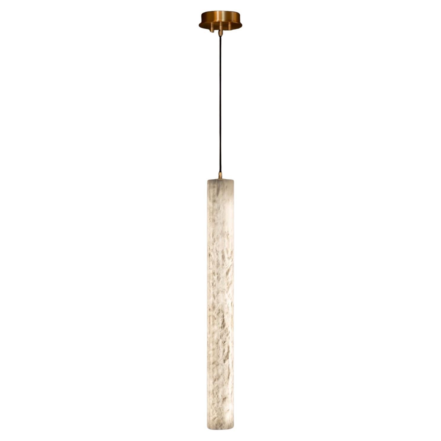 Roller Vertical 90 Pendant Lamp by United Alabaster For Sale