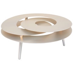 Rollercoaster Medium Table, Stainless Steel with Titanium Gold Color Finish