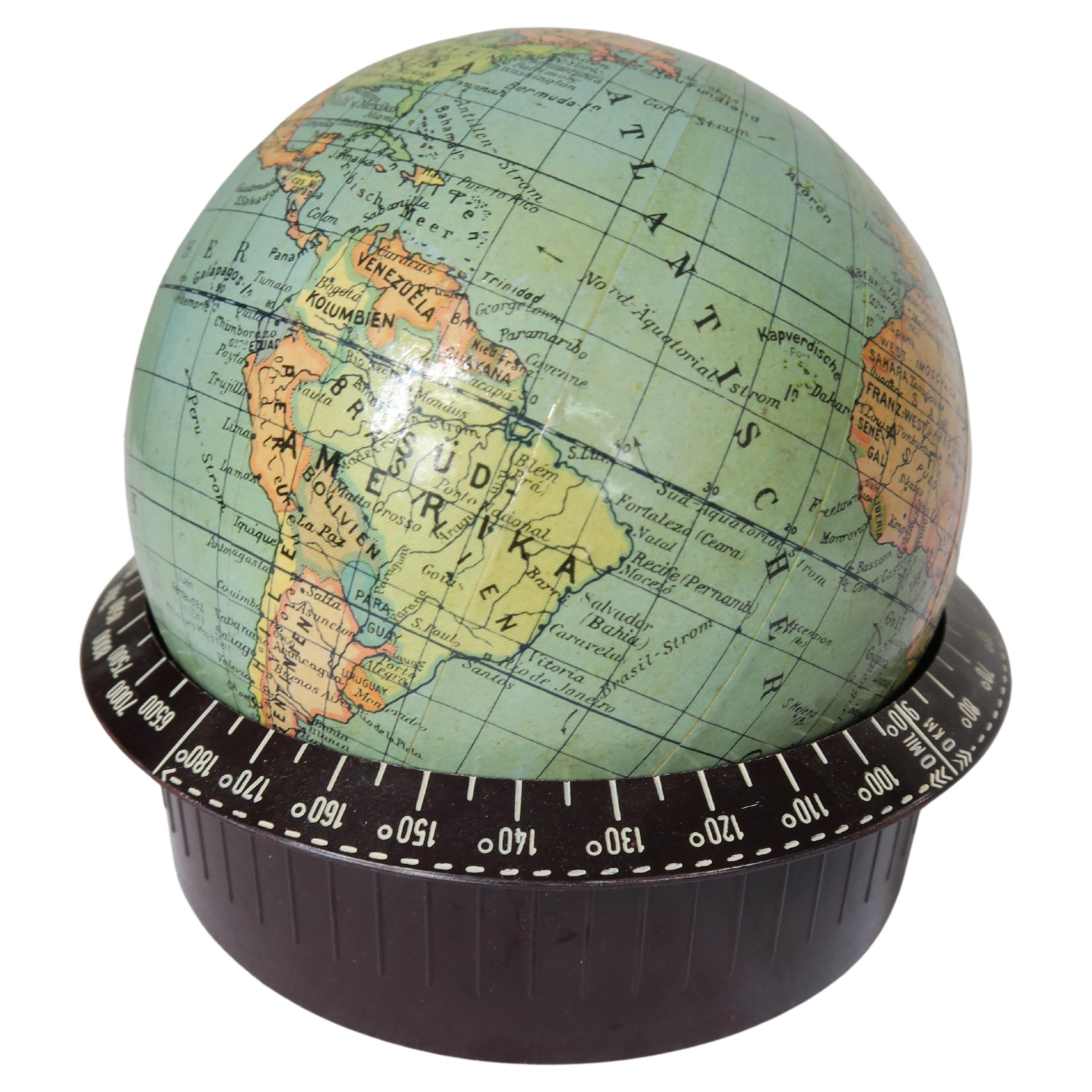 Rollglobus 'Rollable Globe' by Austrian Geographer Robert Haardt For Sale