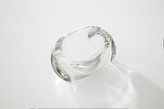 Hand Blown Clear Glass Ashtray 'Rollie'