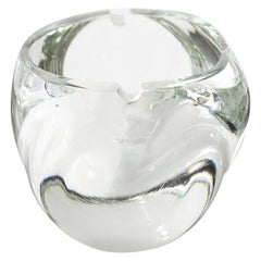 Hand Blown Clear Glass Ashtray 'Rollie'