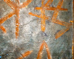 Rollin Crampton Óleo sobre tabla expresionista abstracto temprano