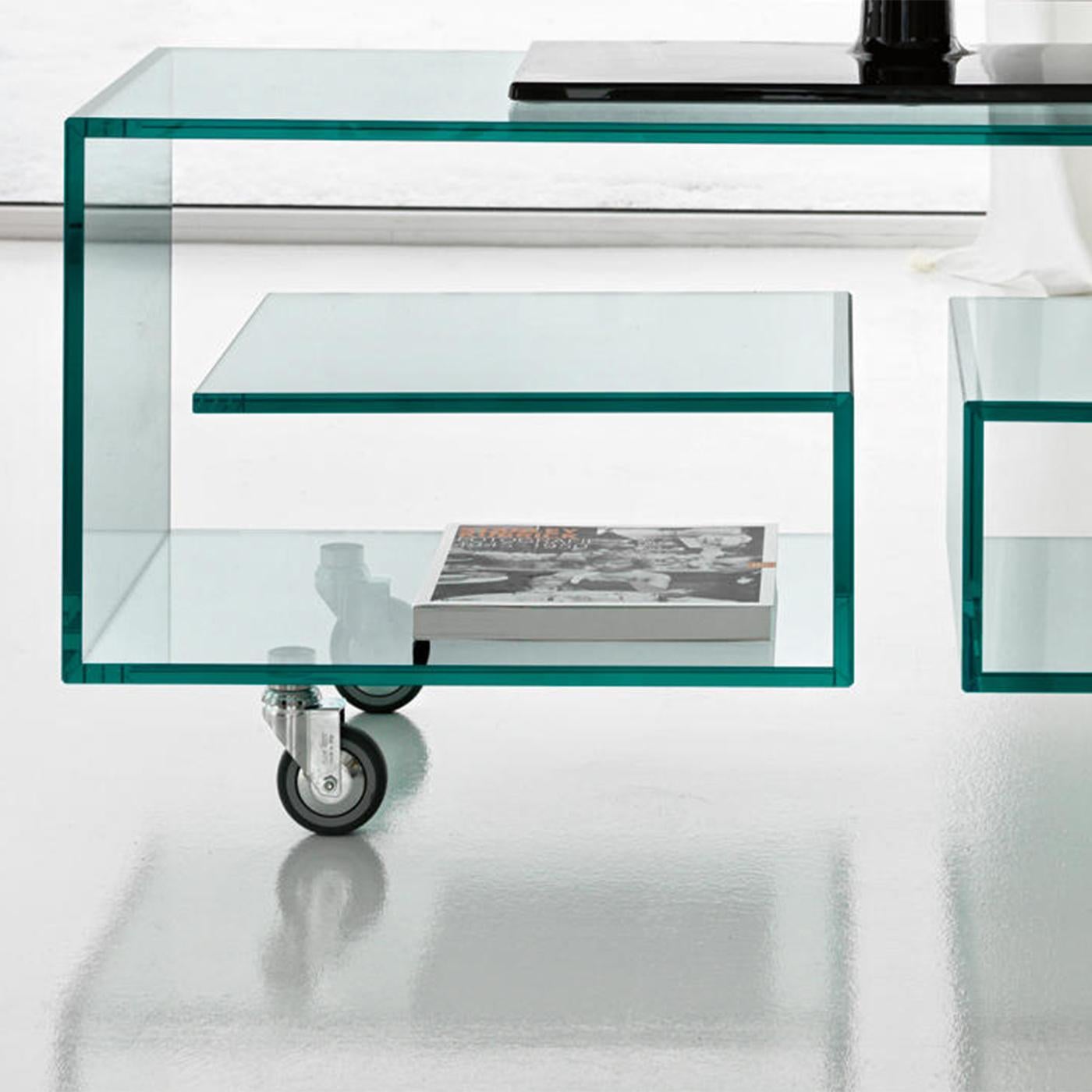 Hand-Crafted Rollin TV Table For Sale