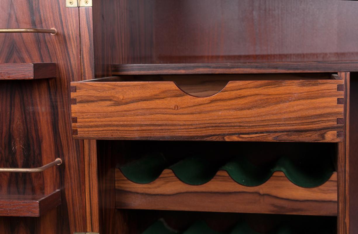 Bar roulant et extensible, norvégien, en bois de rose par Torbjørn Afdal pour Bruksbo 5