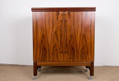 Rolling and extendable bar, Norwegian, in Rosewood by Torbjørn Afdal for Bruksbo