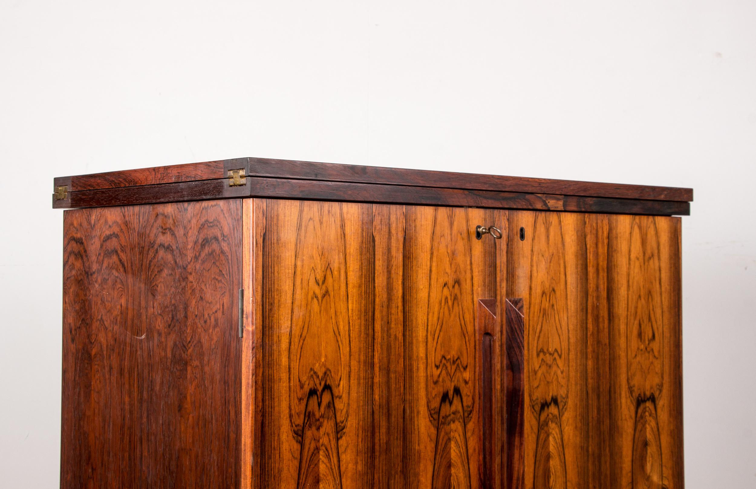 Rolling and extendable bar, Norwegian Rosewood by Torbjørn Afdal for Bruksbo 196 13