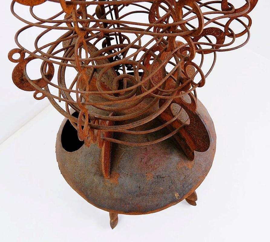 Metal Rolling ball sculpture attribute to Allan Llewellyn  For Sale