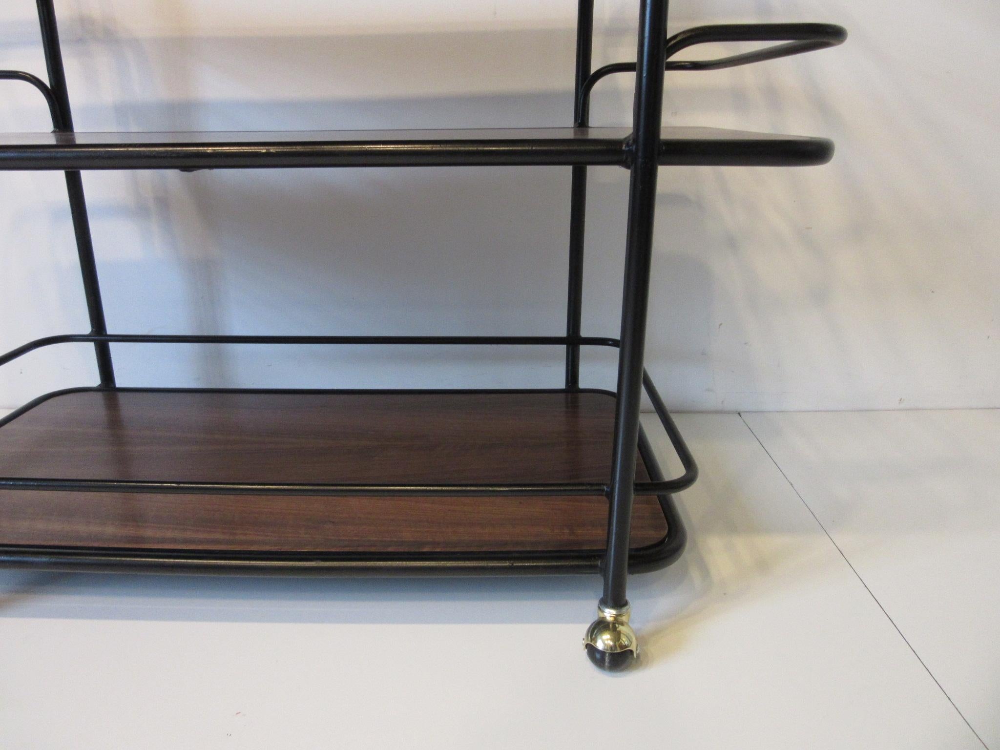 20th Century Rolling Bar Cart in the Manner of Art Deco / International Style