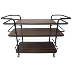 Rolling Bar Cart in the Manner of Art Deco / International Style