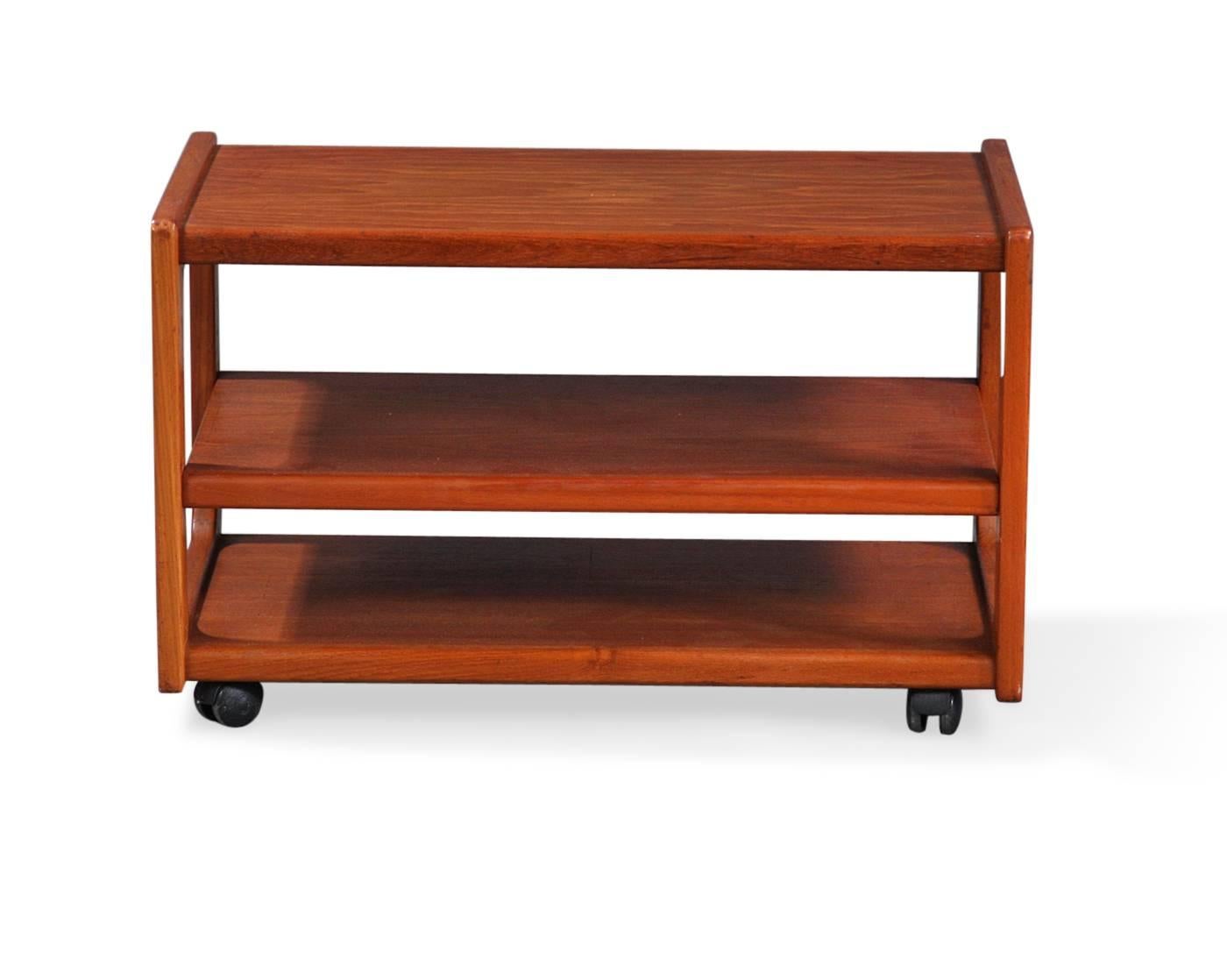 Mid-20th Century Rolling Coffee Table For Sale