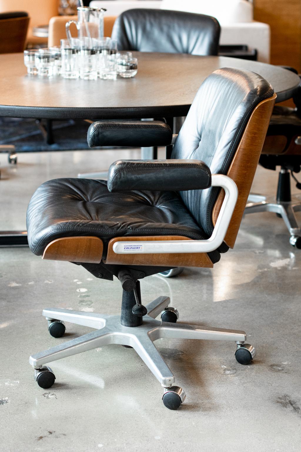 Mid-20th Century Rolling Office/Desk Chairs by Stoll for Giroflex, Switzerland, 1960s