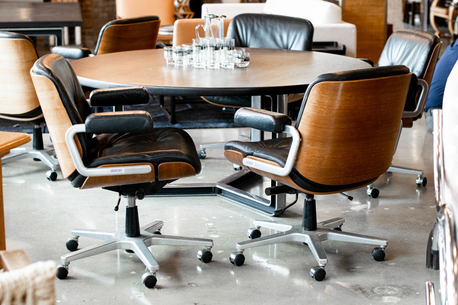 Rolling Office/Desk Chairs by Stoll for Giroflex, Switzerland, 1960s 1