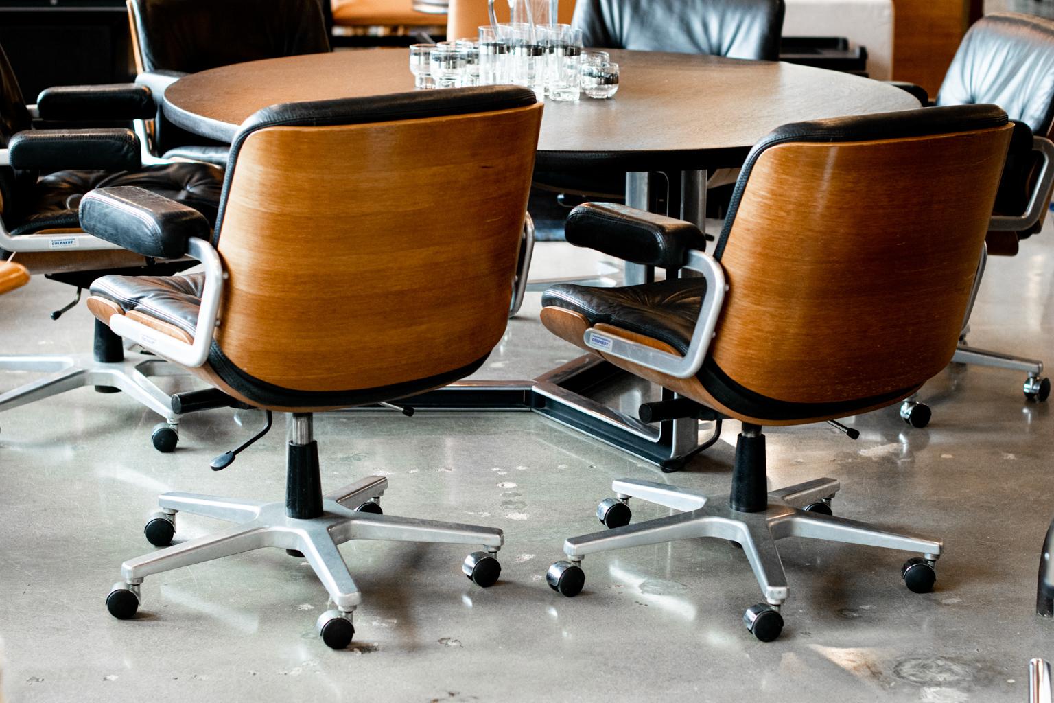 Rolling Office/Desk Chairs by Stoll for Giroflex, Switzerland, 1960s 2