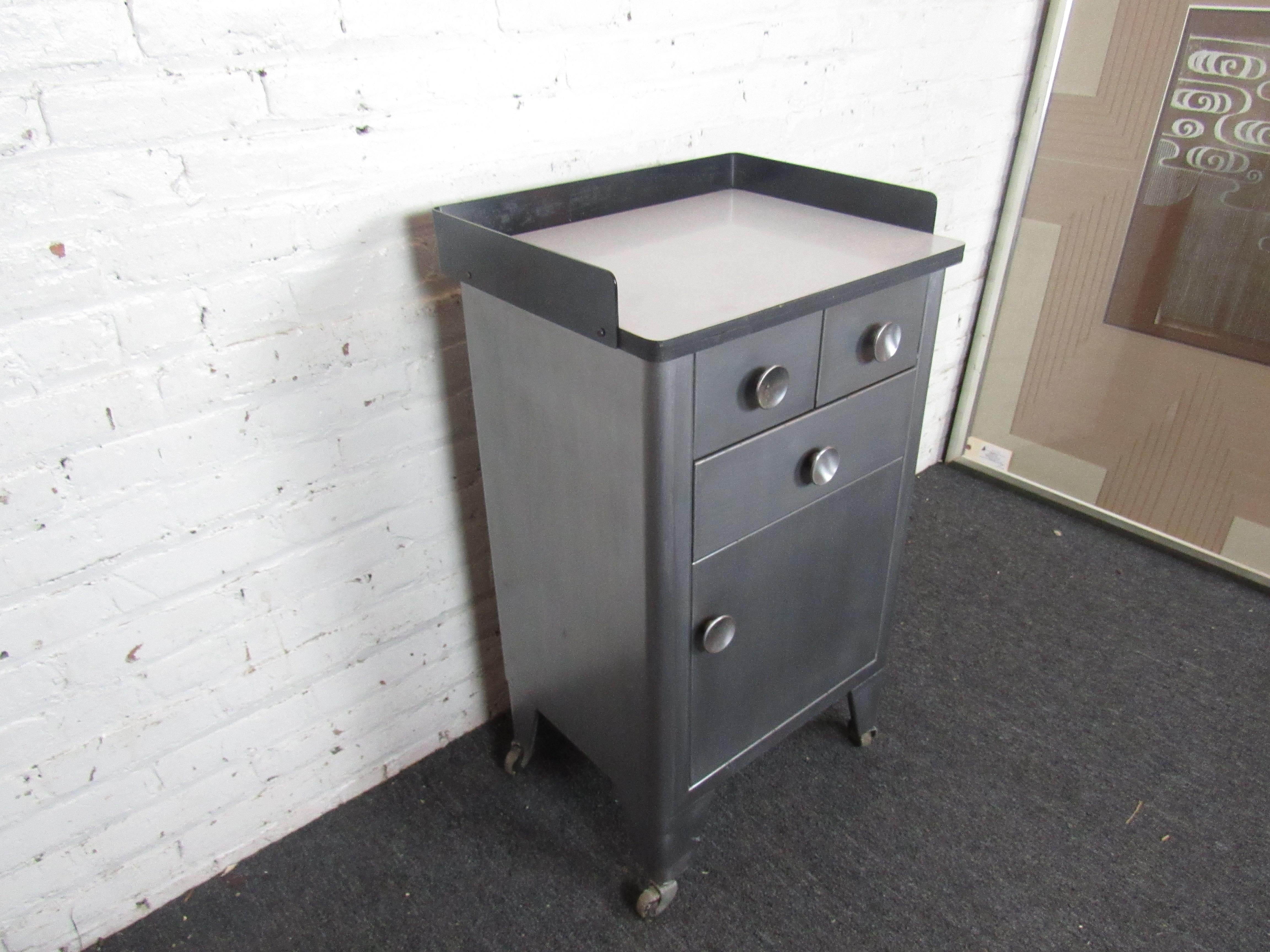 Rolling Industrial Cabinet In Good Condition In Brooklyn, NY