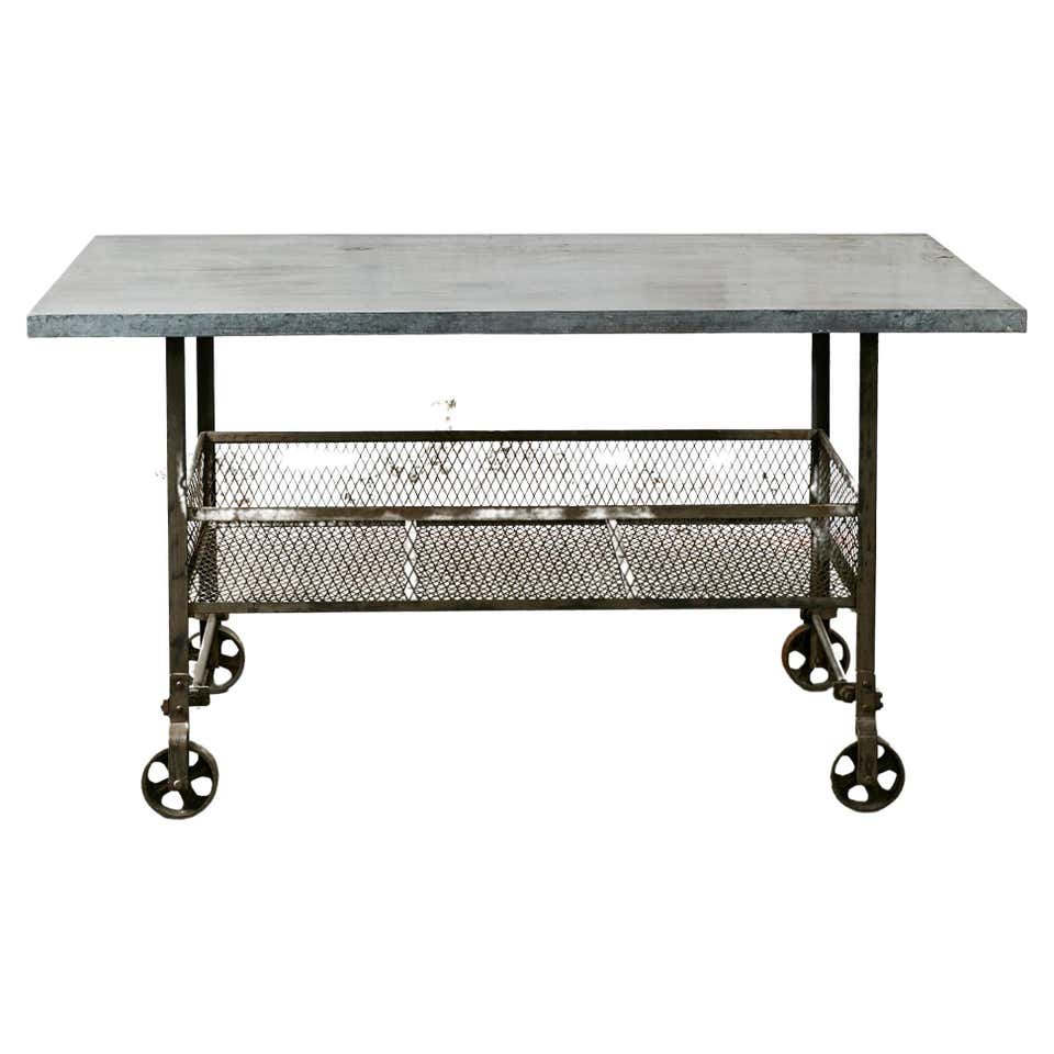 Industrial Steel Rolling Table For Sale at 1stDibs | steel rolling ...