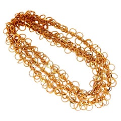 Rolling Rings Necklace 14kt 39 Grams