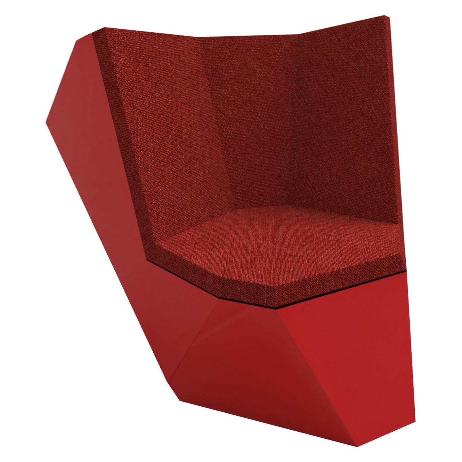 It is an armchair,

in Aluminium, for outside.

with 4 different seats inside,

you just have to roll it, and you will find a seat, higher, a lower, a deeper and a more sporty one, all together,

one for each face of the stone!

Similar,