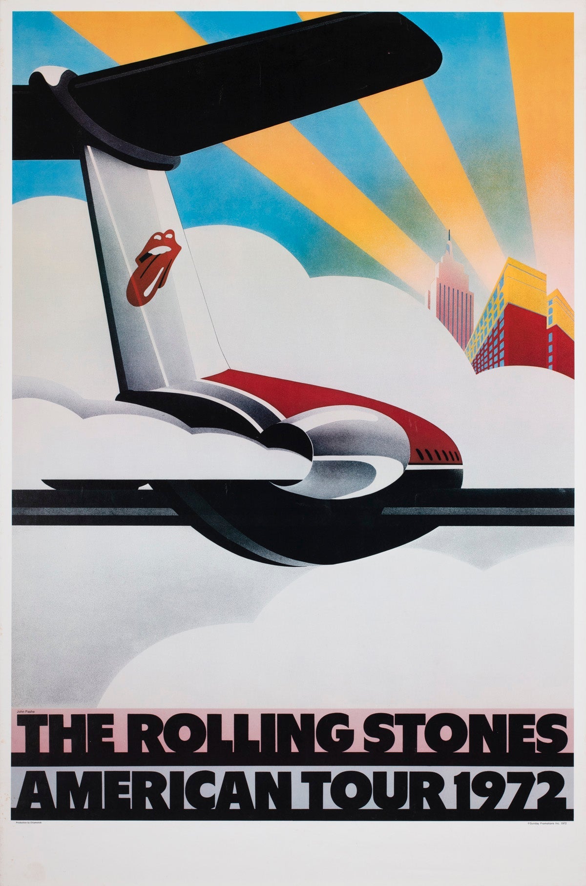 Rolling Stones 1972 Tour Musik Poster, John Pasche