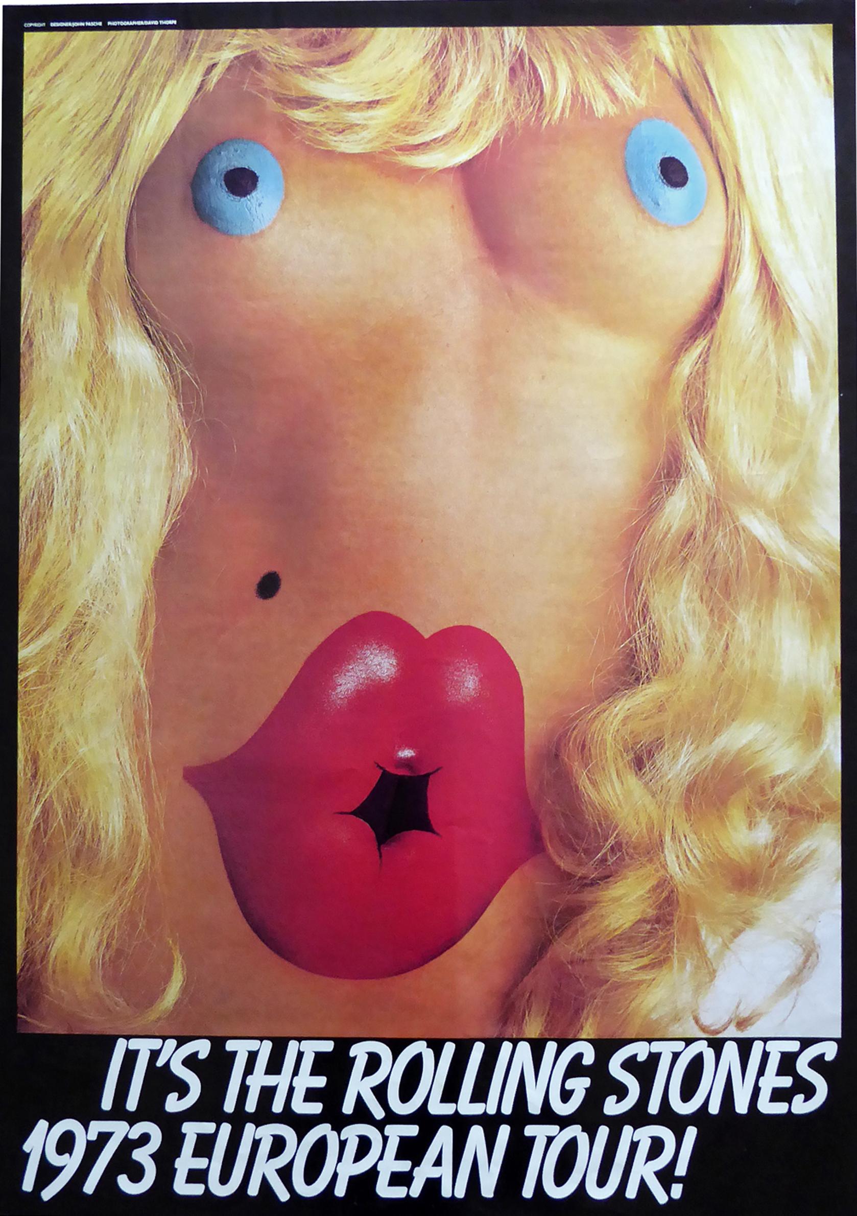 Modern Rolling Stones 1973 European Tour Poster Art Rock