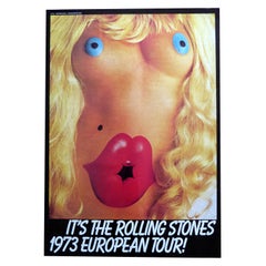 Rolling Stones 1973 European Tour Poster, Kunst, Rock