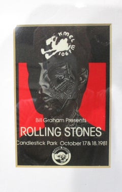 Rolling Stones 1981 Back Stage Concert Passes Rock and Roll Collection
