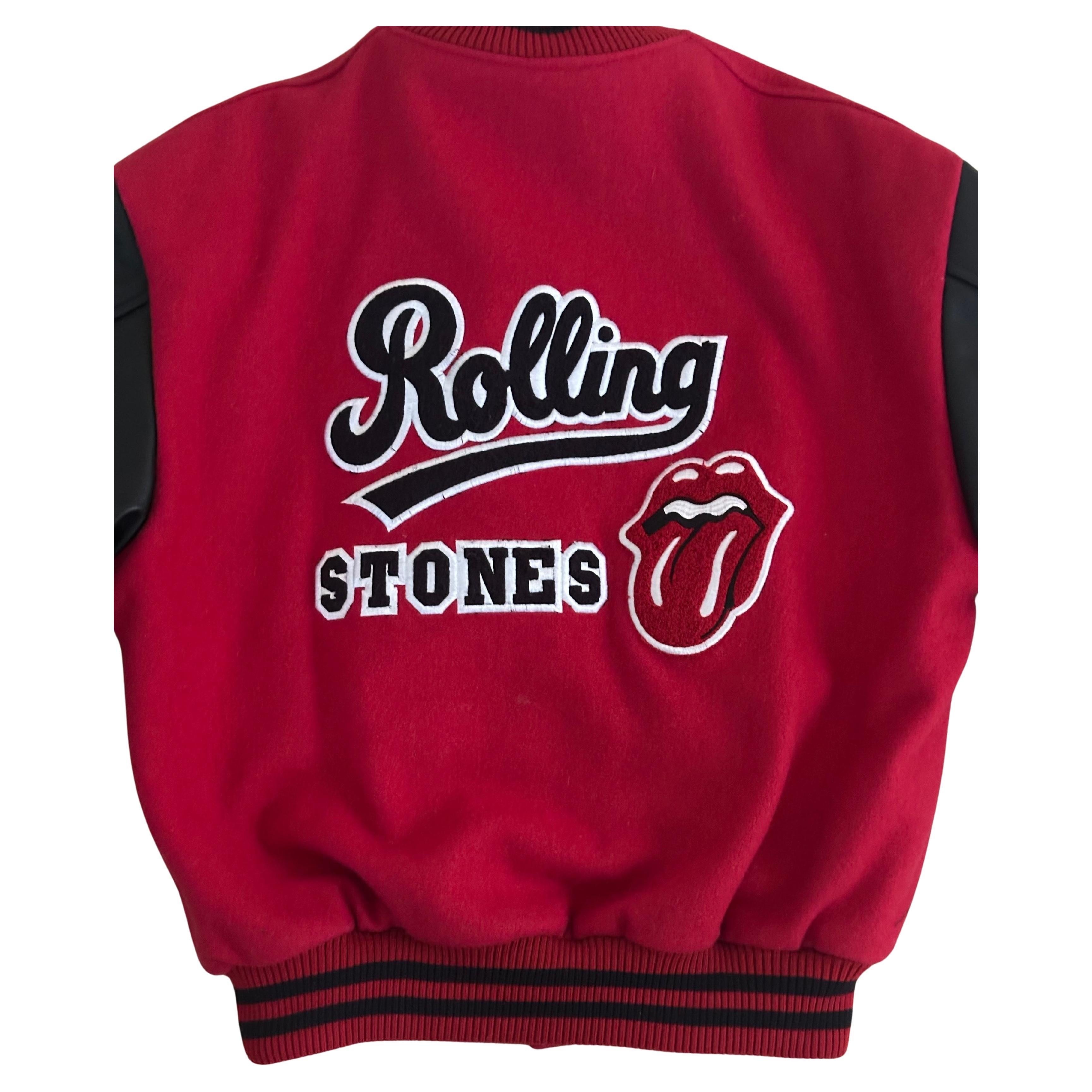20ième siècle The Rolling Stones 1997/98 World Tour Concert Letterman's / Bomber Jacket - Rare en vente