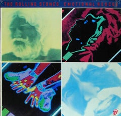 Póster original de «Emotional Rescue» de los Rolling Stones, obra de Peter Corriston, 1980