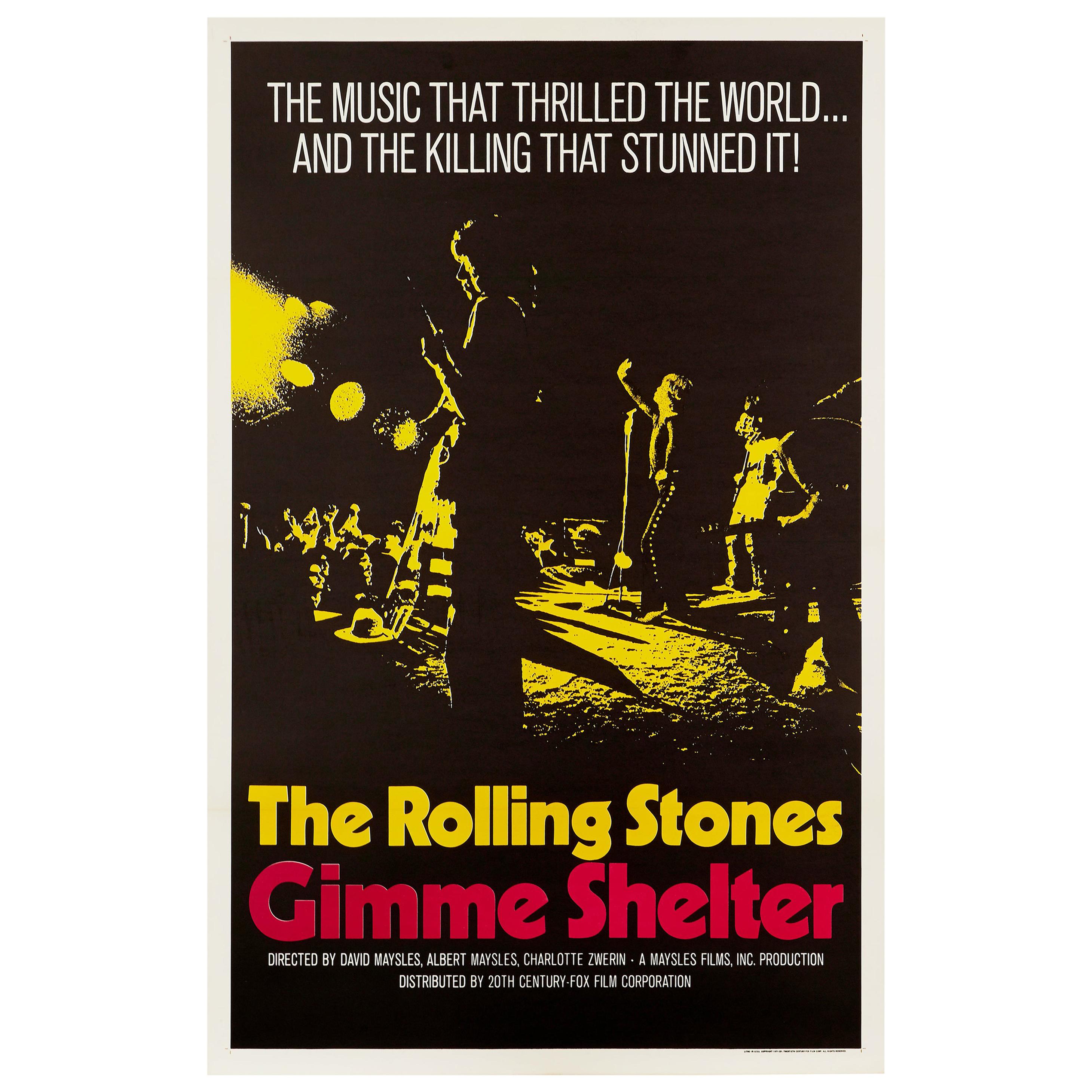 Rolling Stones 'Gimme Shelter' Original Vintage Movie Poster, American, 1970