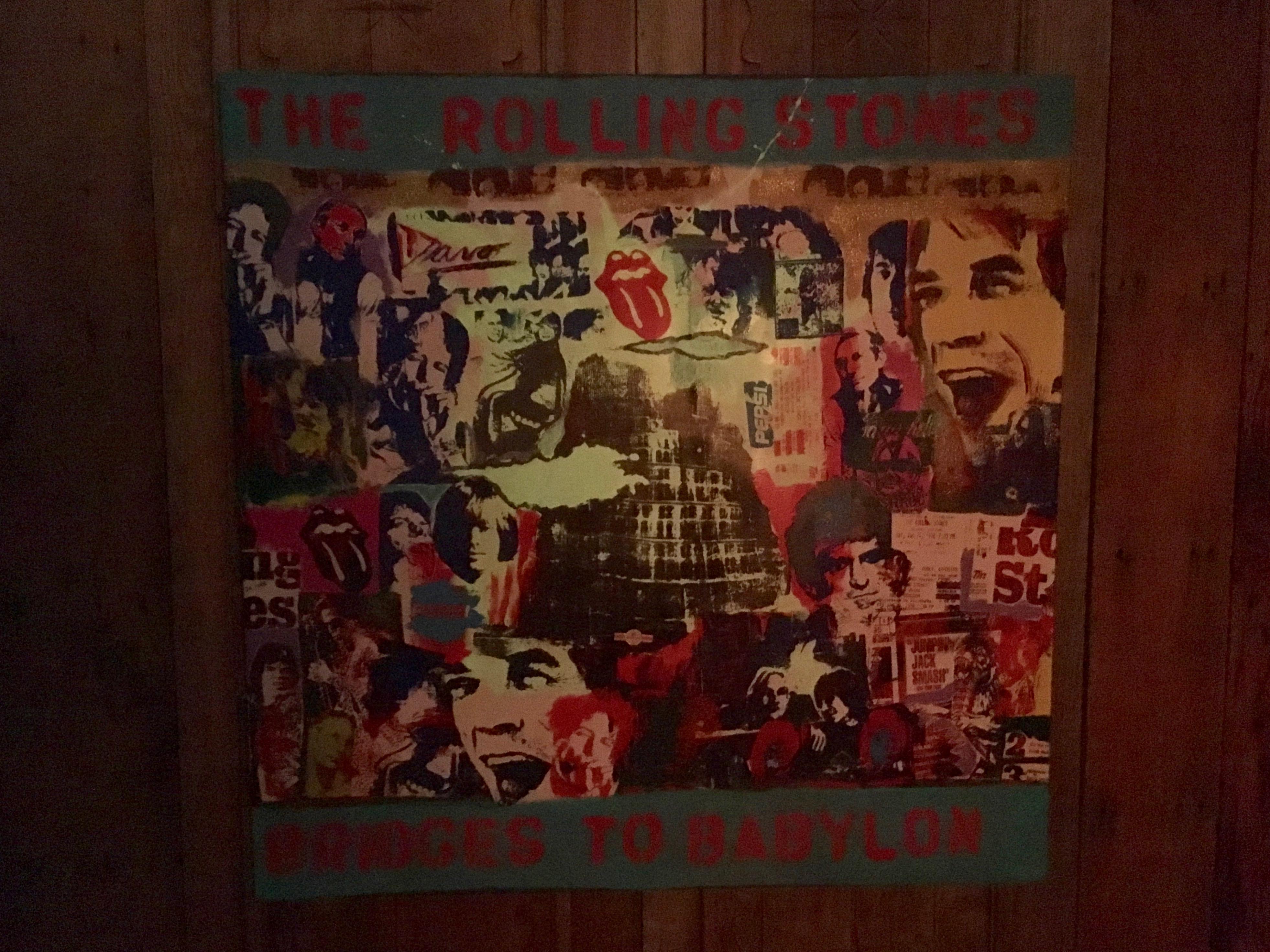 Rolling Stones Original Serigraph by Davo Titled Babylon and Beyond 5