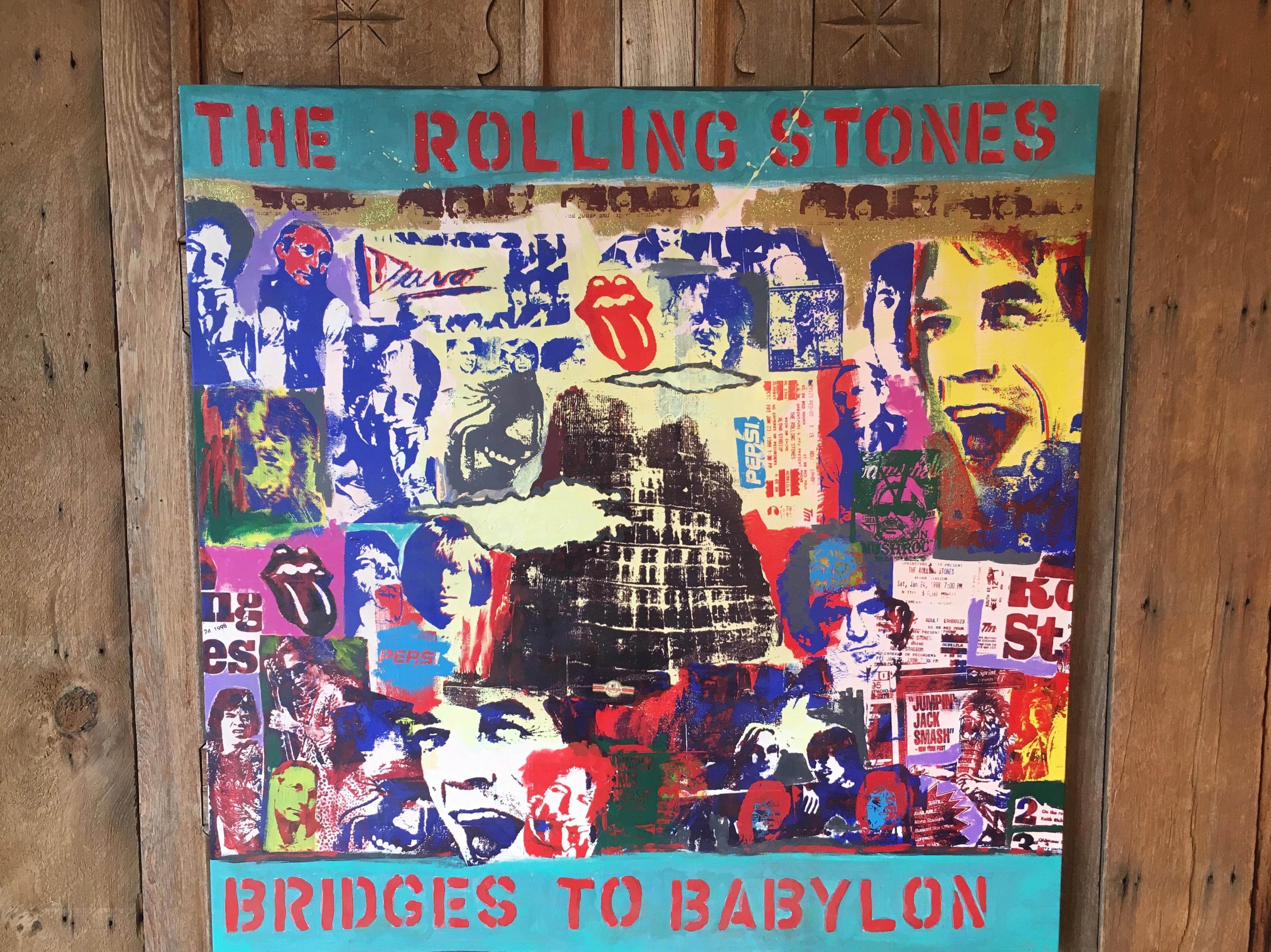 Rolling Stones Original Serigraph by Davo Titled Babylon and Beyond 7
