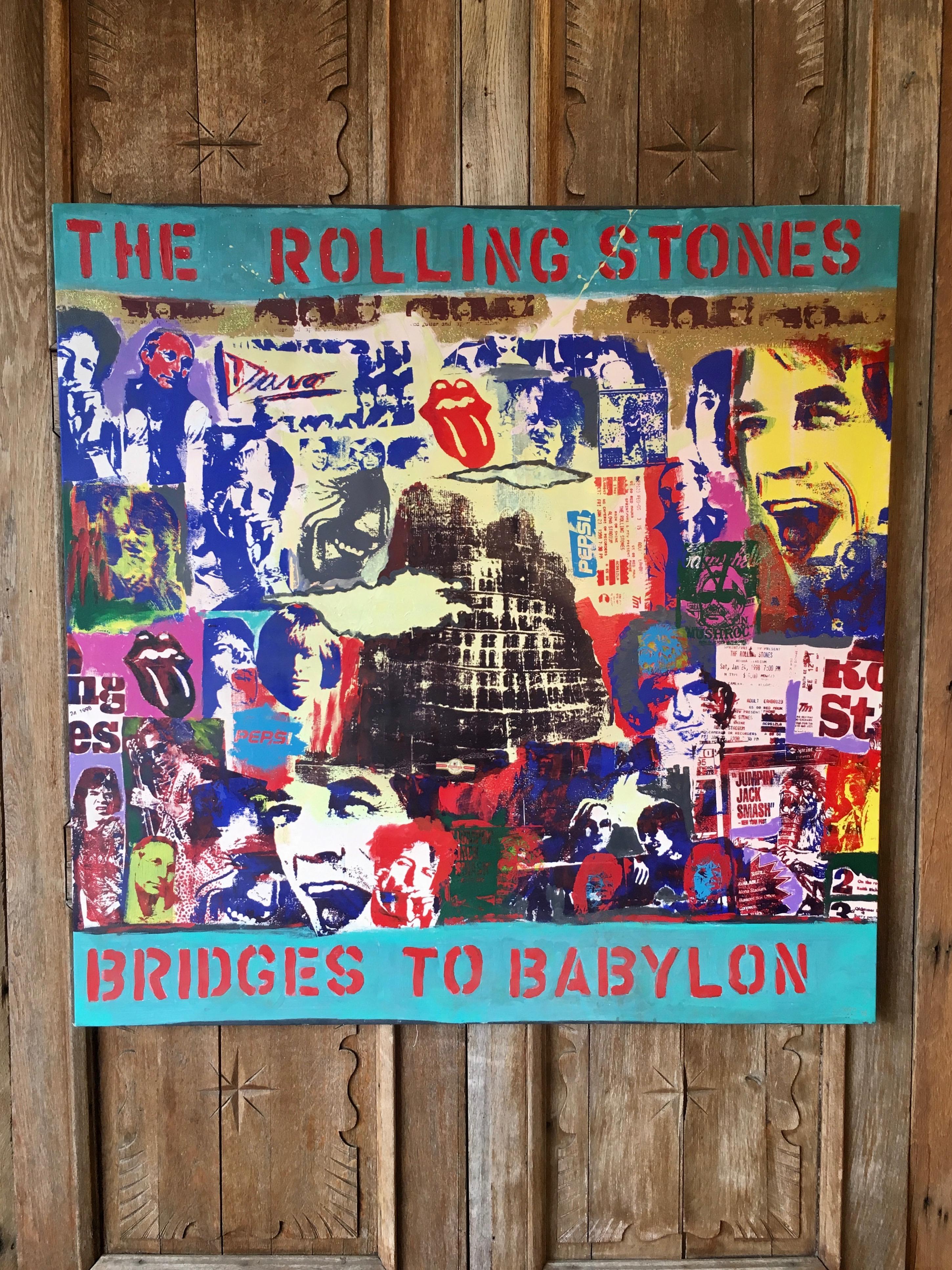 Rolling Stones Original Serigraph by Davo Titled Babylon and Beyond 1