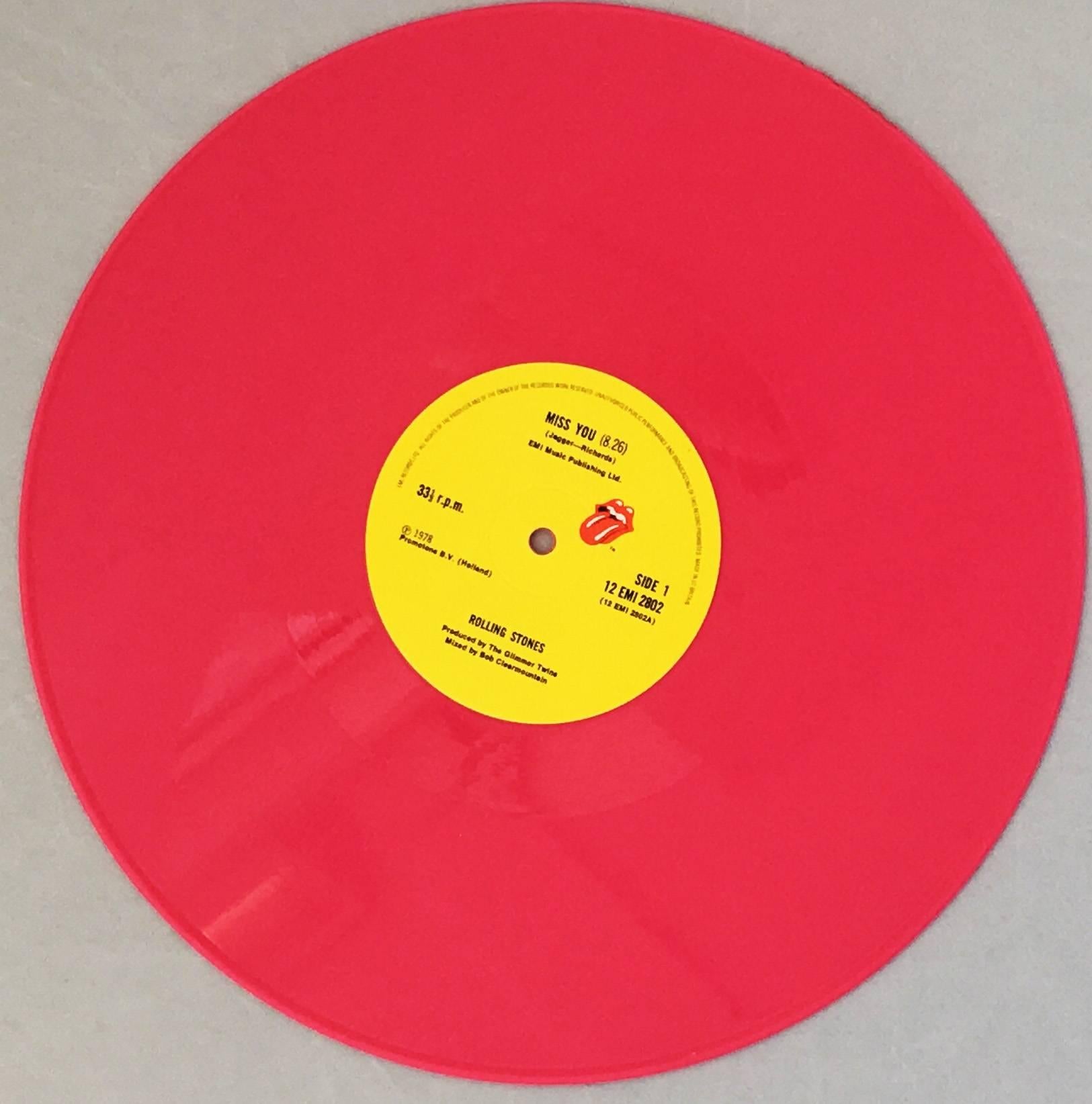 Rolling Stones Record Art 'Mick Jagger, Keith Richards' In Good Condition In Brooklyn, NY