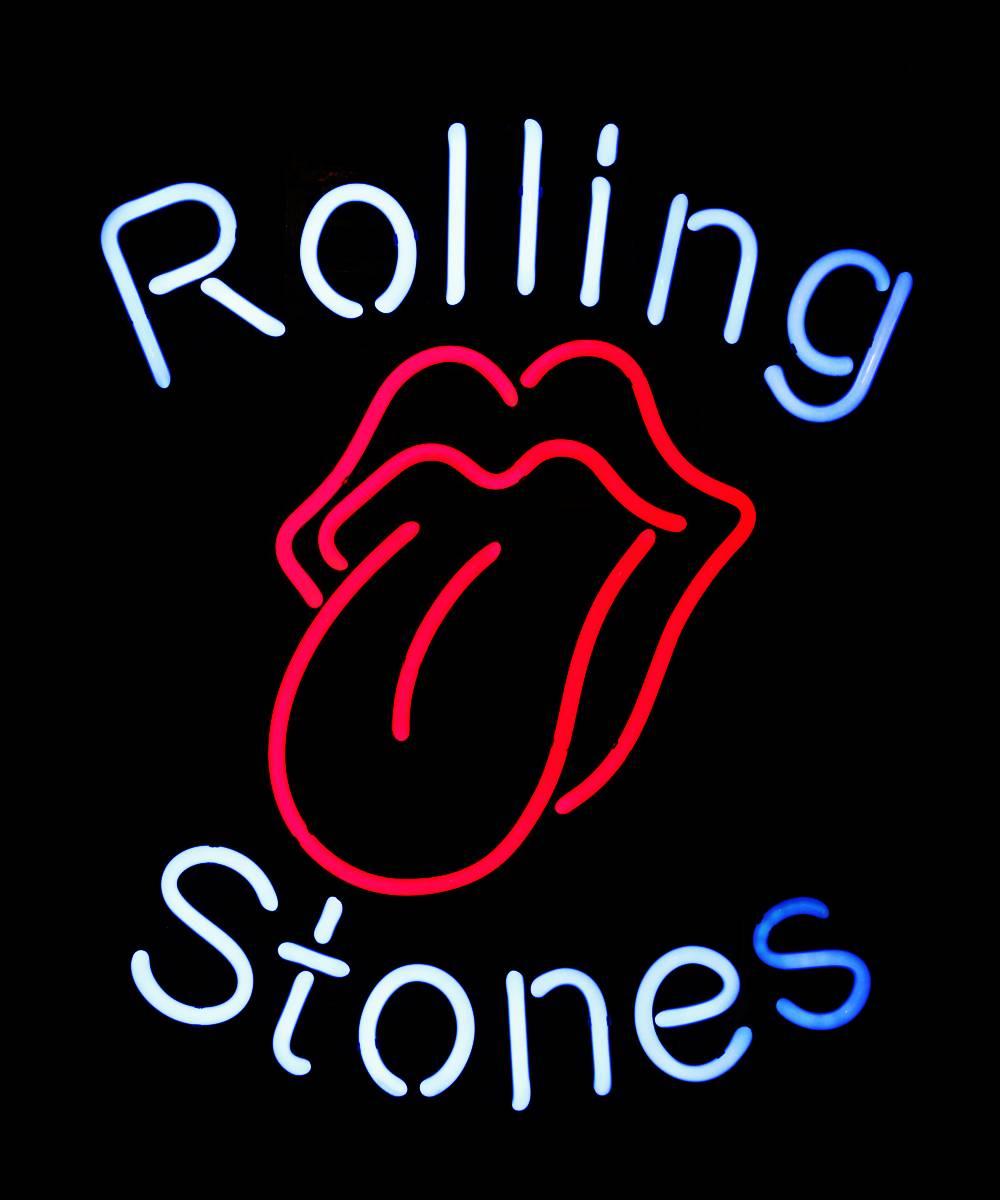 Wandleuchte Neon Rolling Stones. 
Außergewöhnliches Stück.