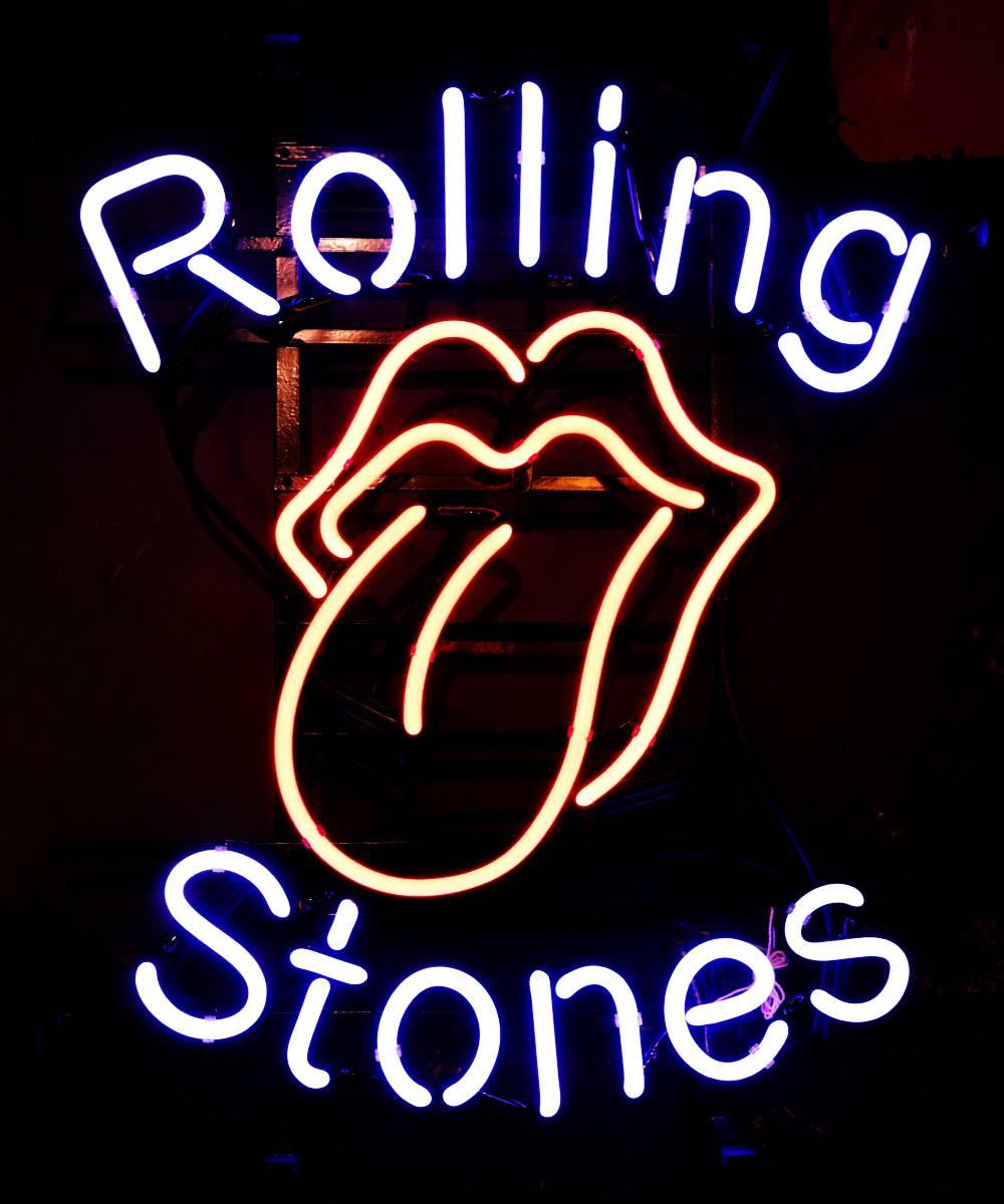 Glass Rolling Stones Wall Light Neon