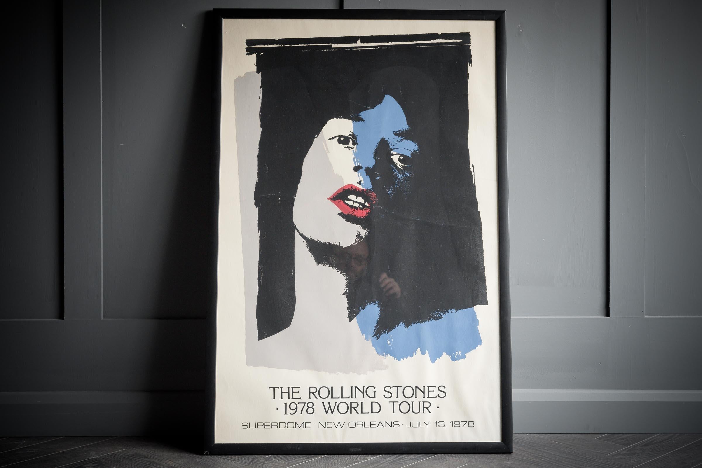 Original 1978 rolling stones world tour poster.