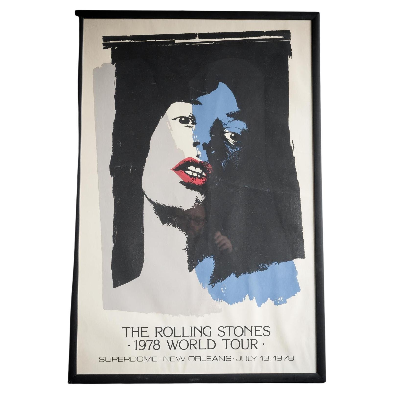 Affiche du tournoi mondial des Rolling Stones en vente