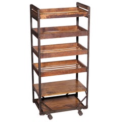 Antique Rolling Storage Rack