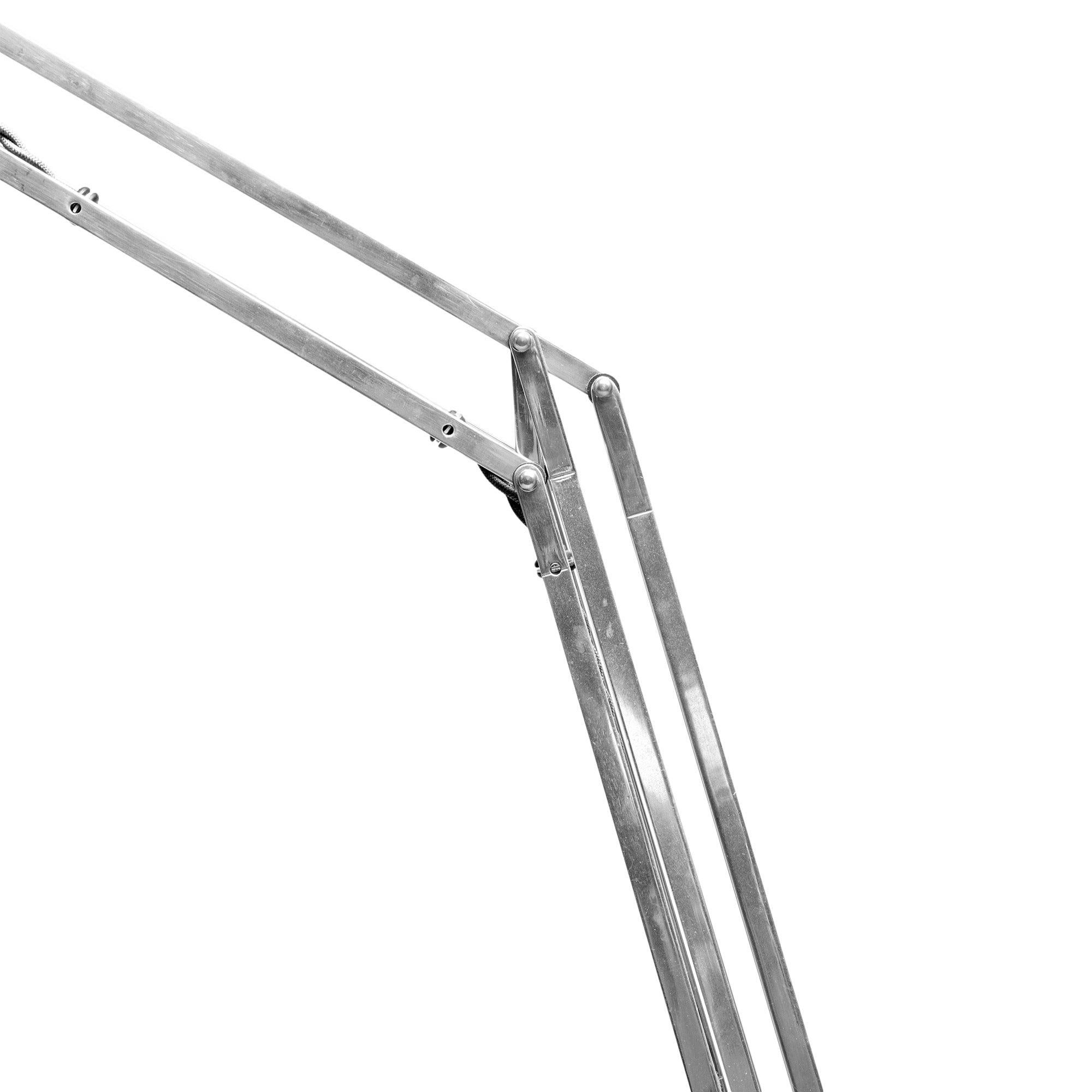 Rolling Task Floor Lamp by Hadrill & Horstmann In Excellent Condition For Sale In Sagaponack, NY
